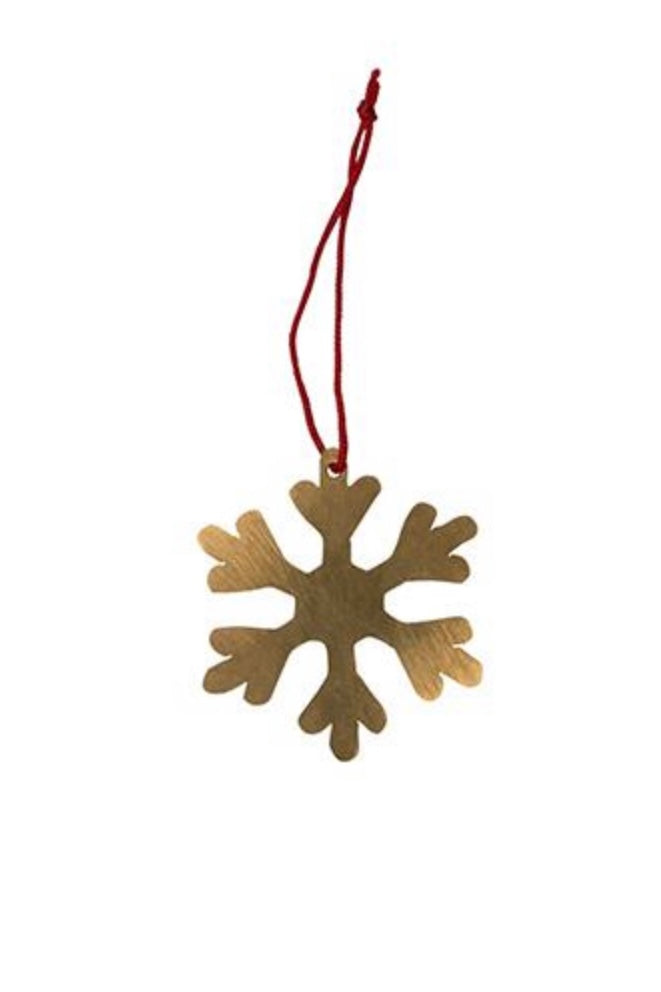Brass Snow Flake Ornaments by Fog Linen (view 3 of 6)