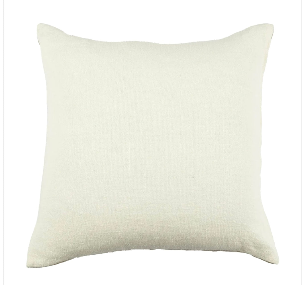 Solid Cream Linen Pillow