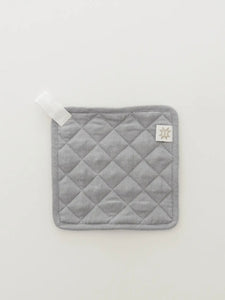 Linen Oven Mitt + Pot Holder - Blue