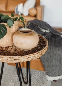 Kiln Mango Wood Round Vase