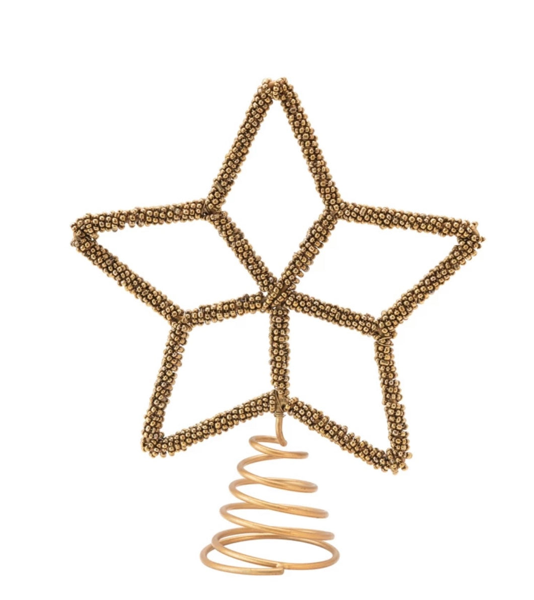 Metal and Bead Star Topper