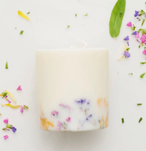 Wildflowers Pillar Candle