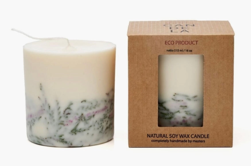 Heather Pillar Candle