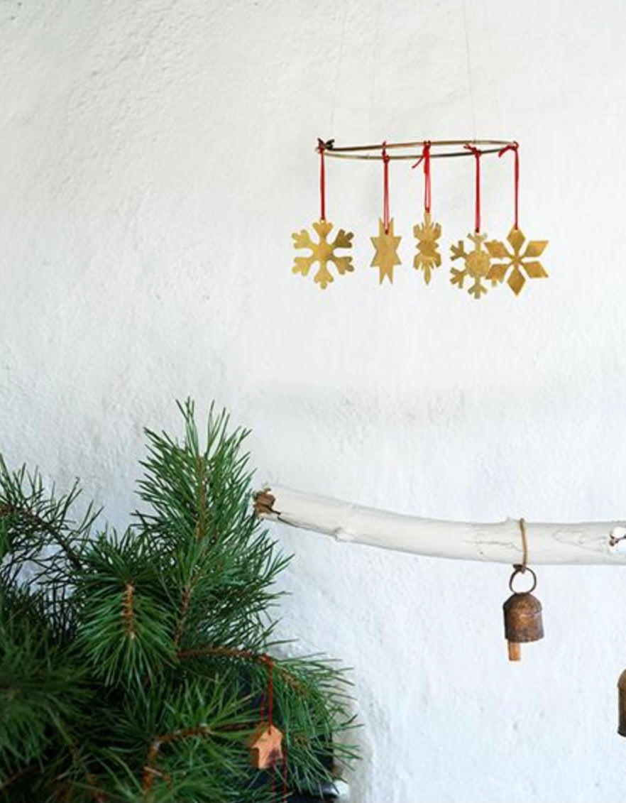 Brass Snow Flake Ornaments by Fog Linen (view 2 of 6)