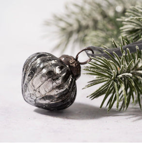 Ornament - Slate Crackle Glass Lantern