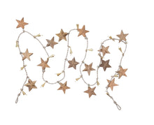Load image into Gallery viewer, Wood Star Garland with Metal Bells
