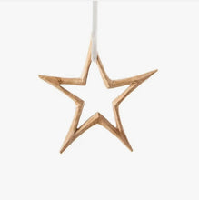 Load image into Gallery viewer, Mifuko Wooden Star Ornament - 2 Sizes
