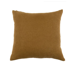 Solid Mustard Linen Pillow