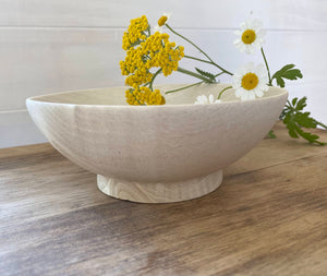 NEW Snack Pedestal Bowl - Blonde Cedar