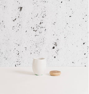 Stoneware Jar with Olive Wood Lid