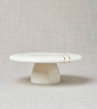 Load image into Gallery viewer, White + Gold Cake Stand

