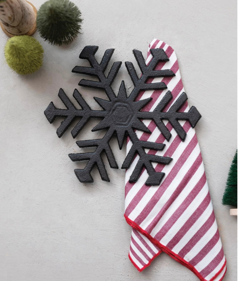 Cast Iron Snowflake Trivet