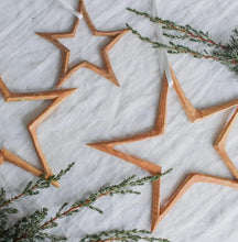 Load image into Gallery viewer, Mifuko Wooden Star Ornament - 2 Sizes
