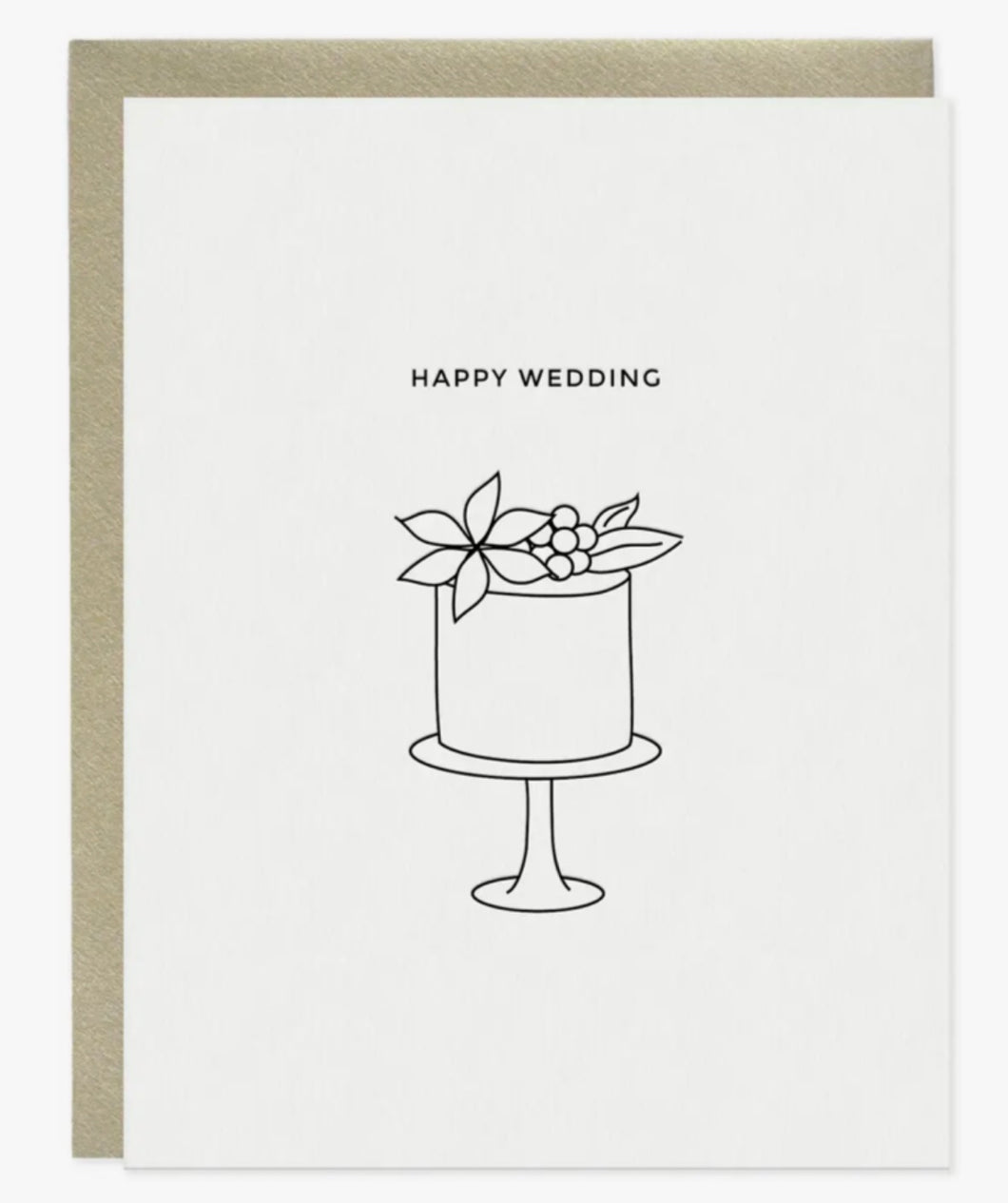 Linework Wedding Greeting Card