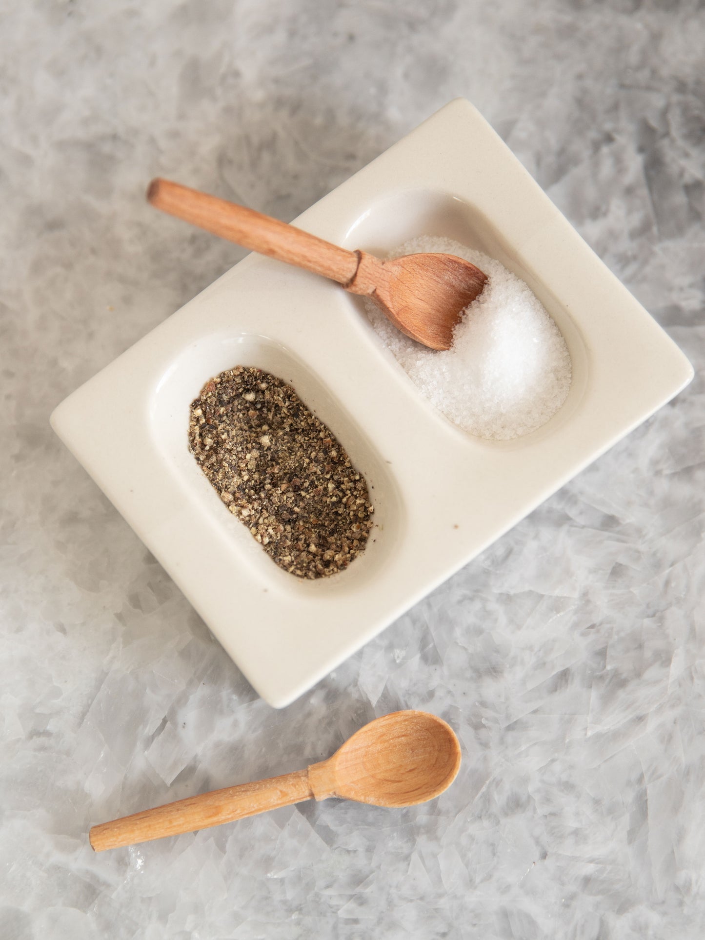 Salt Cellar Spoon / Beechwood  - Set/2