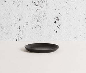 Stoneware Flat Side Plate / Black or White