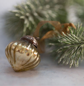 Ornaments - Gold Crackle Glass Lantern