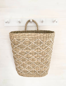Hand-Woven Seagrass Basket w/Handle