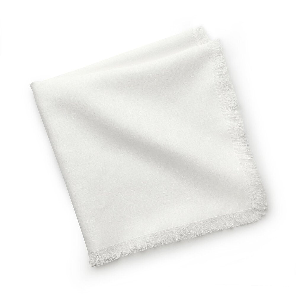 Linen Napkins - Set of 4. - White French