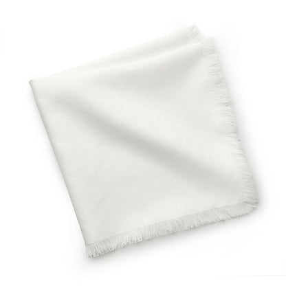 Linen Napkins - Set of 4. - White French