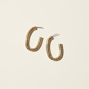 Textured Oval Earrings