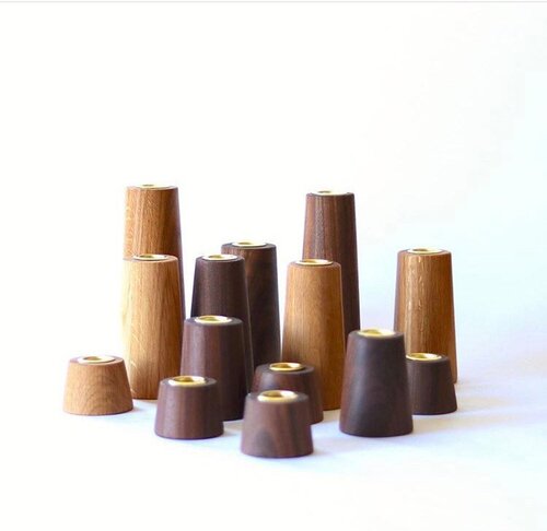 Candleholders - Tapered Wood