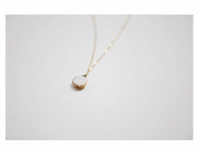 Load image into Gallery viewer, Porcelain and Stone Gold Shell Charm Necklace
