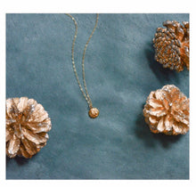 Load image into Gallery viewer, Porcelain and Stone Gold Shell Charm Necklace

