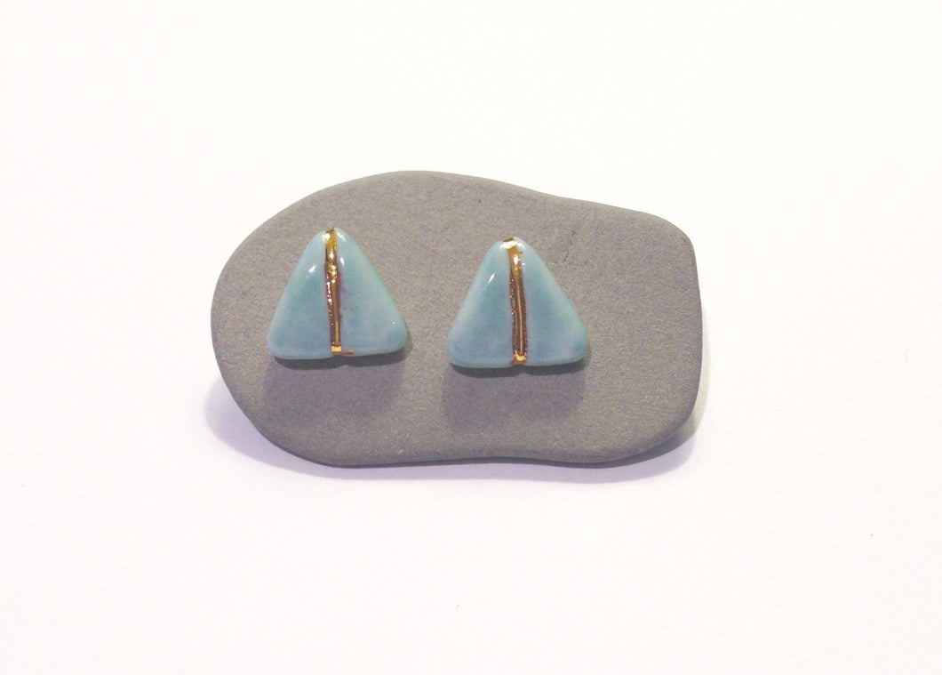 Porcelain Glider Earrings Soft Blue