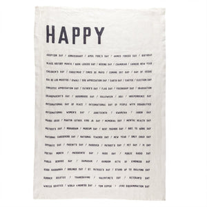 HAPPY Tea Towel